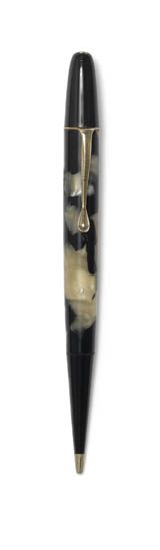 Montblanc Danish L25L53K black and pearl marbled celluloid f